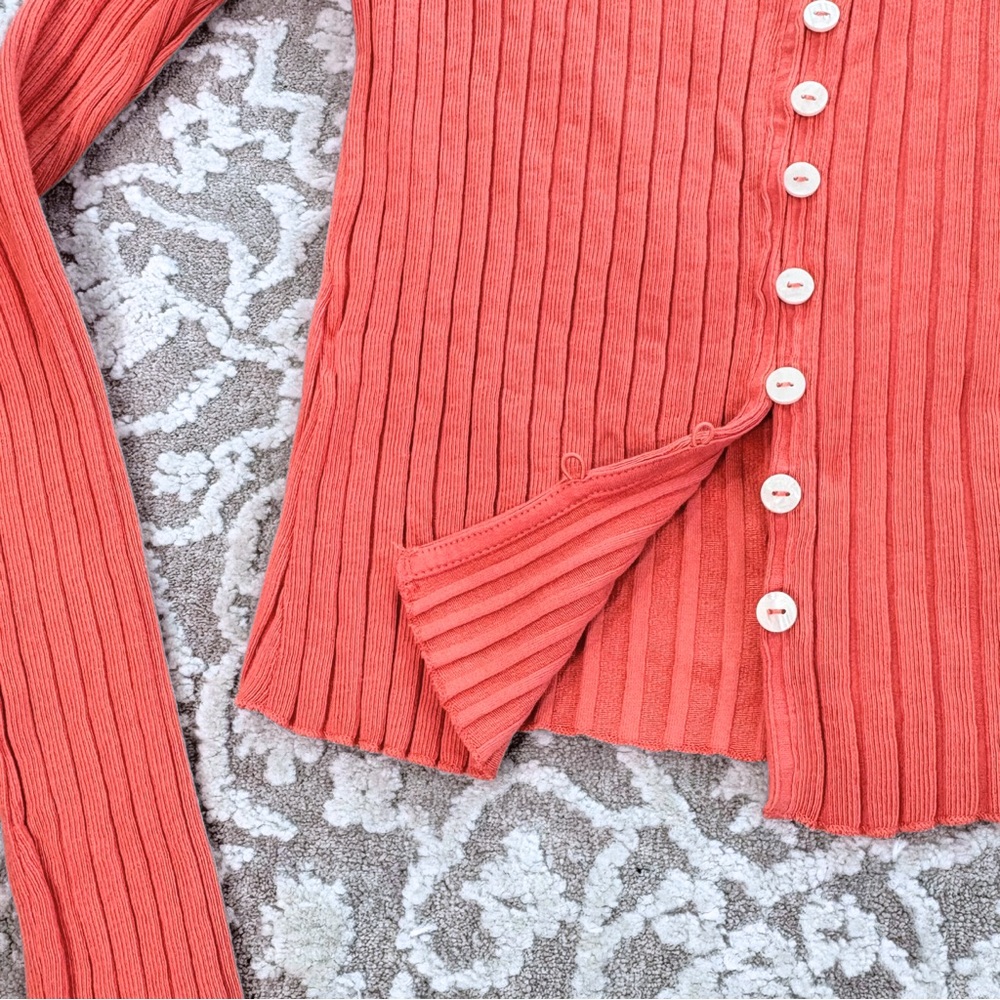Free People Tilly Ribbed L/S Button Up - Picture 7 of 15